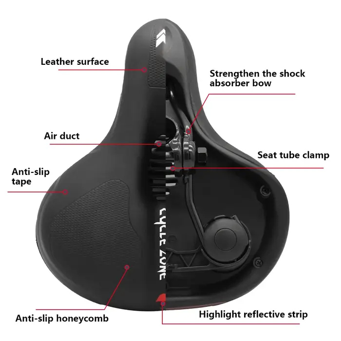 Selle de vélo creuse respirante pour hommes et femmes