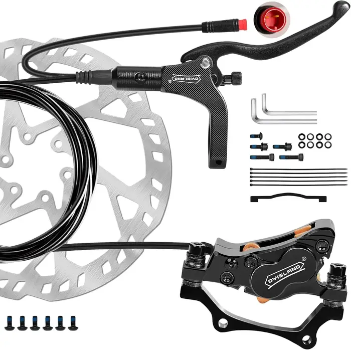 DYISLAND 4 pistons e-bike frein à disque hydraulique arrière droit ensemble unique ou avant gauche e
