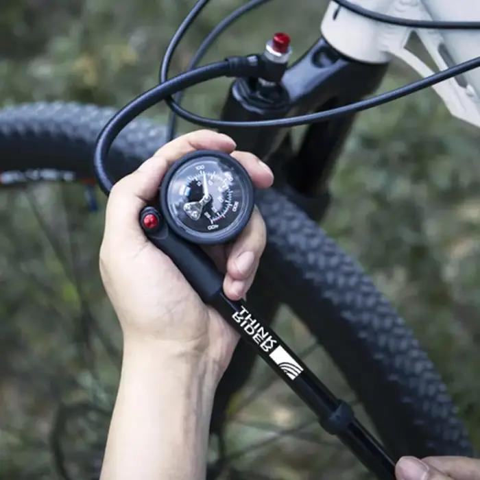Portable Haute pression 300psi Vélo Pompe À Air avec Jauge pour Fourche et Arrière Suspension Amortisseur Montagne