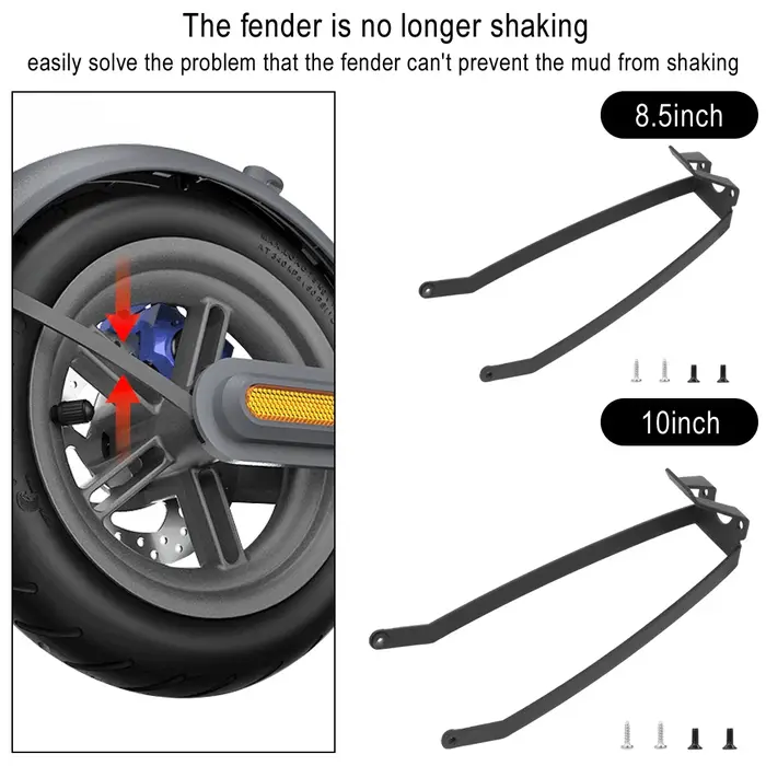 Support de garde-boue arrière de 8.5/10 pouces pour Scooter électrique Xiaomi Pro 2 Mi 3