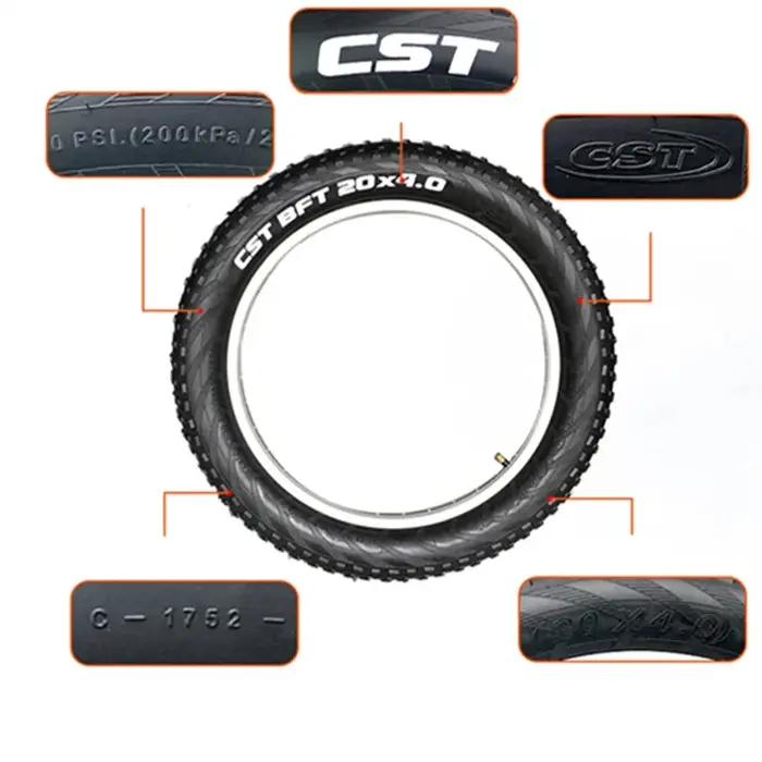 Pneu intérieur CST Fat Tire 20x4.0 20 pouces pour vélo électrique