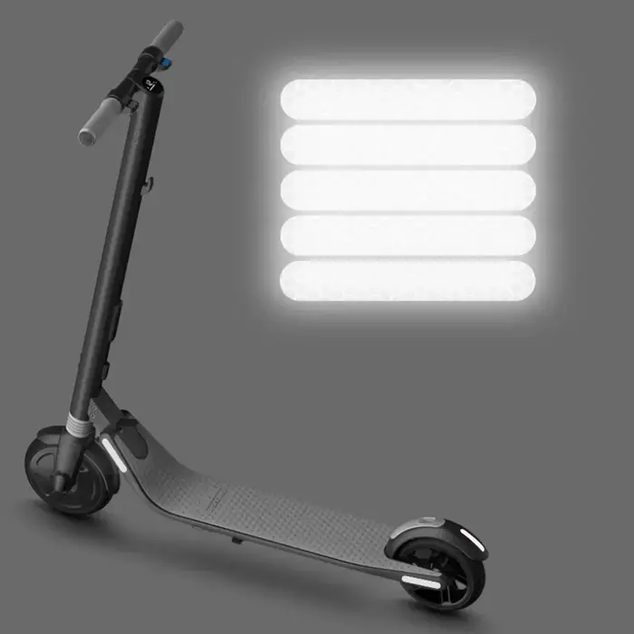 Autocollant de sécurité réfléchissant pour Scooter électrique Ninebot ES1 ES2 ES3 ES4 E22 E25, 5 piè