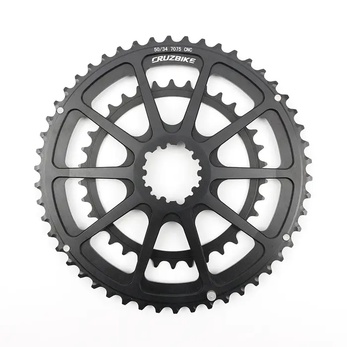 Plateau de pédalier double CRUZbike pour vélo de route 50-34T 52-36T 52-42T 53-39T pour pédalier 9/1