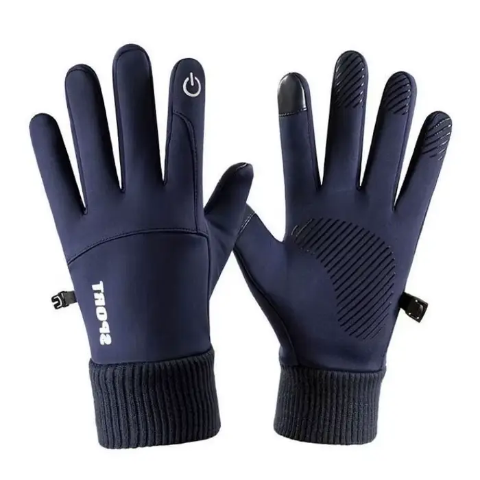 Gants de cyclisme chauds, imperméables, à doigts complets, pour sports de plein air, course à pied,