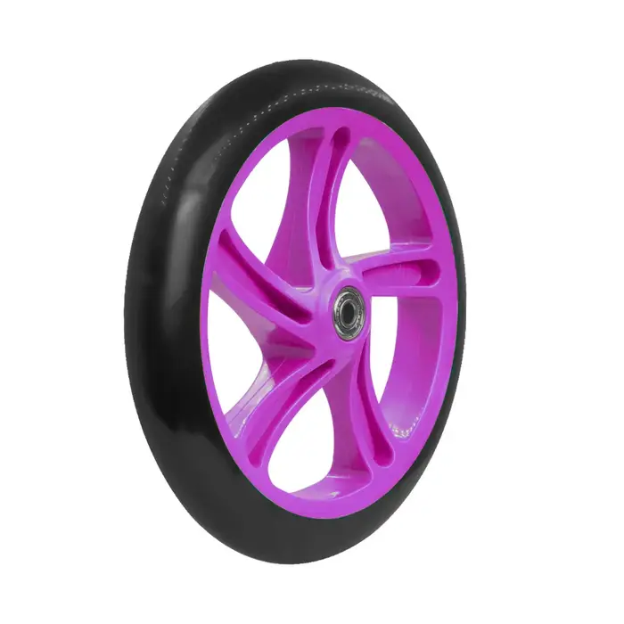 Roues de trottinette pour adulte avec rasoir, 200mm, avec 7 roulements ABEC, roues solides de rempla