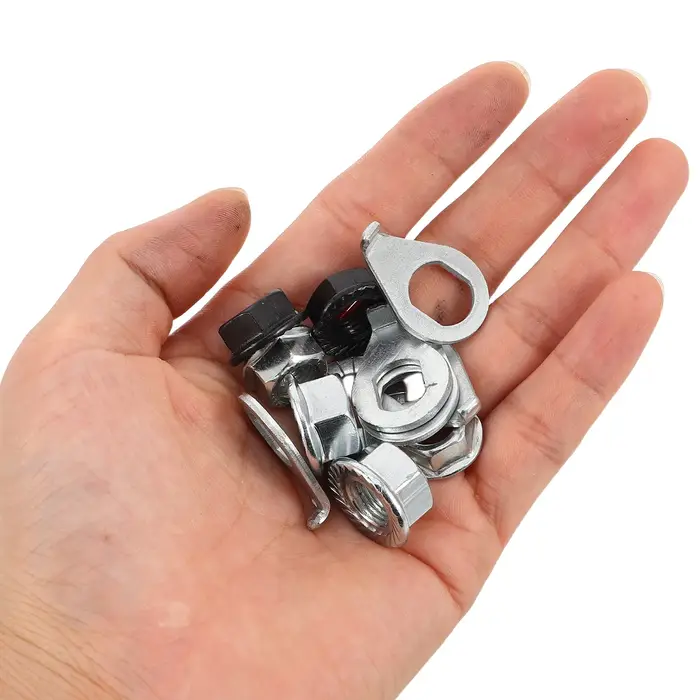 1 jeu d'écrous de roue de vélo en acier M8 M9.5 M10 avec rondelles anti-desserrage pour réparation de vélos de montagne et de route