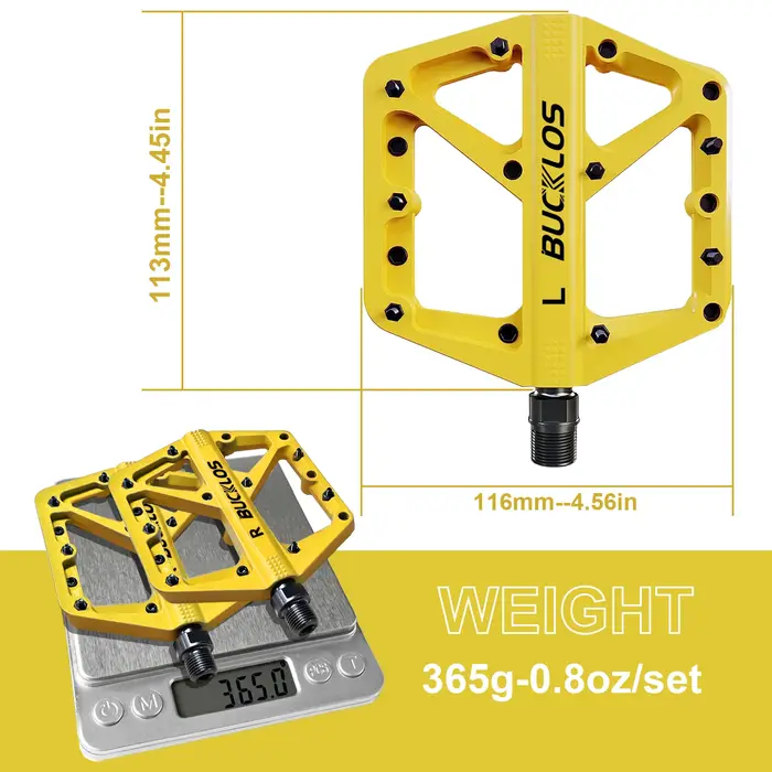 BUCKKub-Pédales de vélo plates en nylon ultralégères, pédales de vélo de montagne de route, pédales