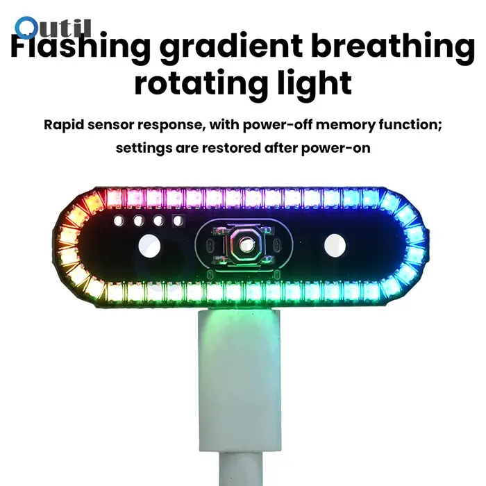Feu arrière LED sans fil 8 modes, multicolore, à dégradé lumineux dynamique, clignotant et rotatif, pour véhicules RC, avions et drones