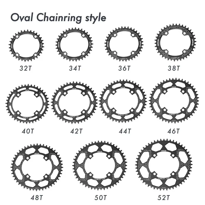 Deckas plateau de vélo ovale 104BCD 32T 34T 36T 38T 40 42 44 46 48 50 52 dents vtt vélos de route roue à chaîne de montagne 104 Bcd