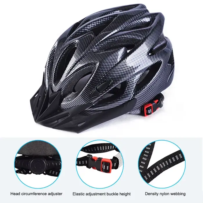 Casque de cyclisme doublure confortable léger creux hommes femmes réglable sécurité d'équitation protection de la tête
