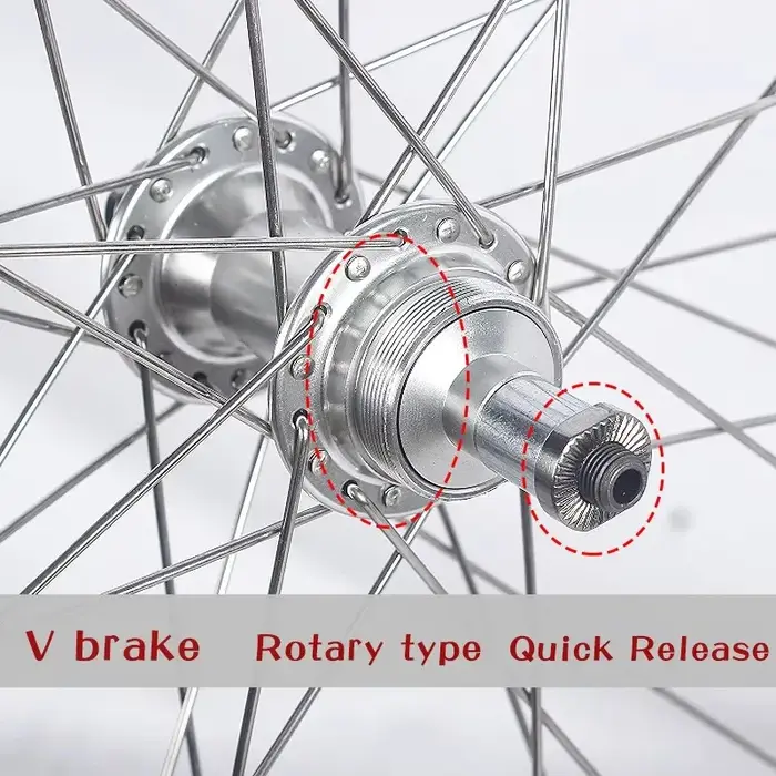 Paire de roues de vélo de route en alliage d'aluminium