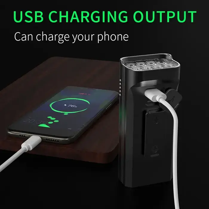 X-TIGER Vélo Lumière Ensemble Puissant USB Rechargeable Lumineux 10000mAh Vélo Feux Avant IPX5 Étanc