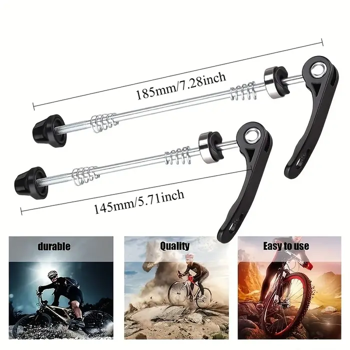 1 paire de brochettes de vélo ultralégères à dégagement rapide