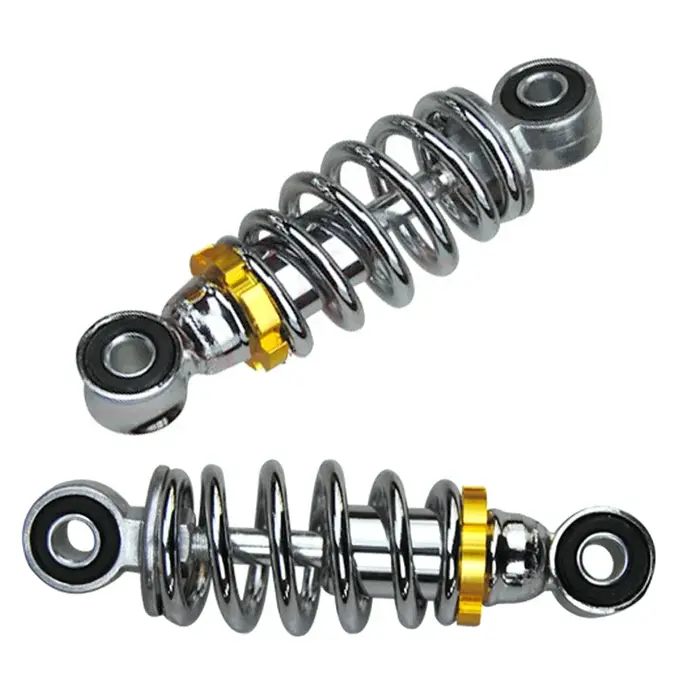 Paire d'amortisseurs arrière pneumatiques en fer haute performance pour vélo électrique scooter dirt bike et quad avec ressorts robustes et réglage universel