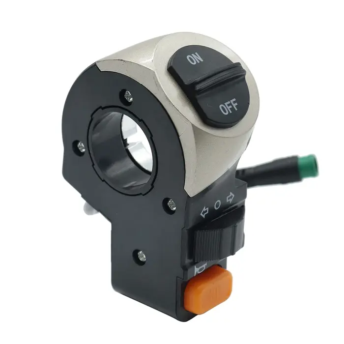Contrôleur de guidon léger en ABS noir avec interrupteur d'éclairage et clignotants pour scooter électrique Kugoo M4 Pro usage urbain durable