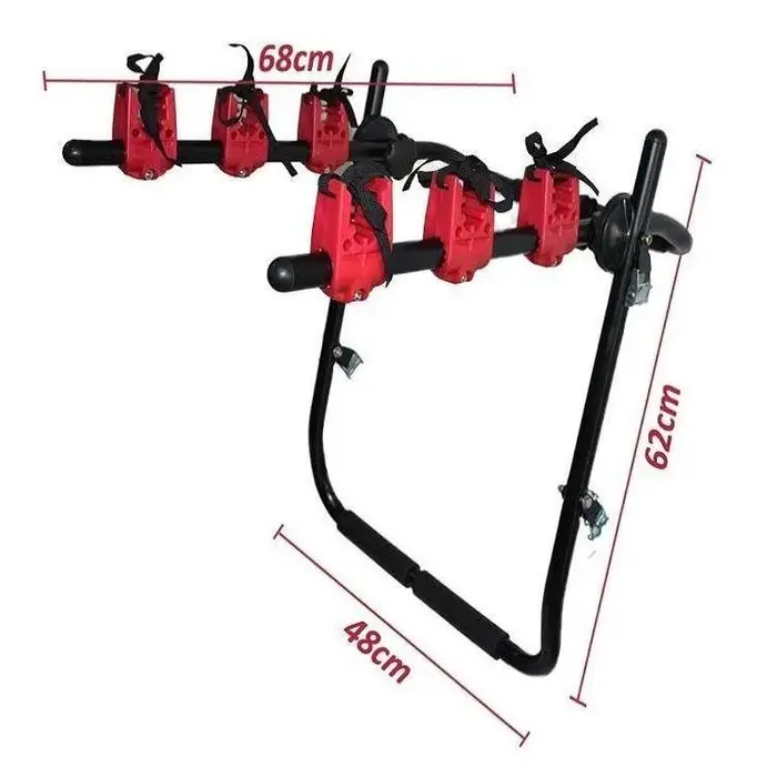 Porte-bagages robuste pour 3 vélos, adapté aux voitures et aux SUV/aux barres de toit de voitures, support arrière pour hayon