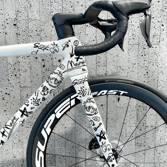 Kit d'autocollants décoratifs en vinyle DIY pour cadre de vélo