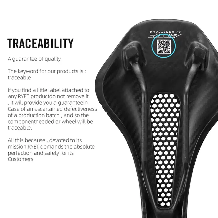 RYET selle entièrement en carbone imprimé 3D ultraléger creux confortable respirant vtt vélo de cour