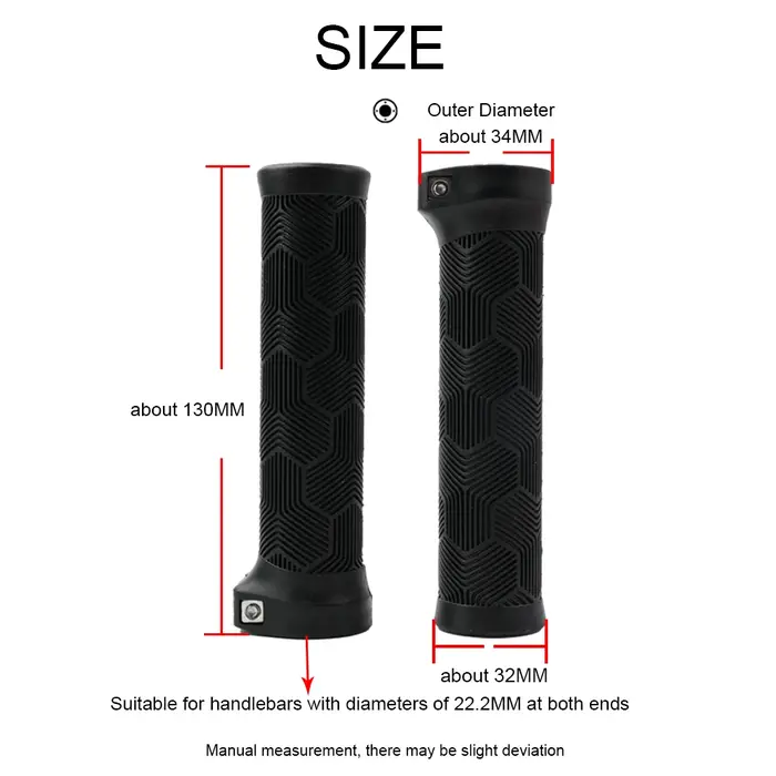 Poignées de guidon de vélo en caoutchouc ODI 130 mm antidérapantes