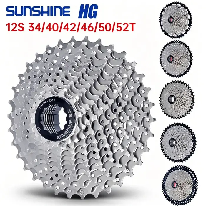 Cassette SUNSHINE hg 12 vitesses 11 34 40 42 46 50 52 ultralégère 12