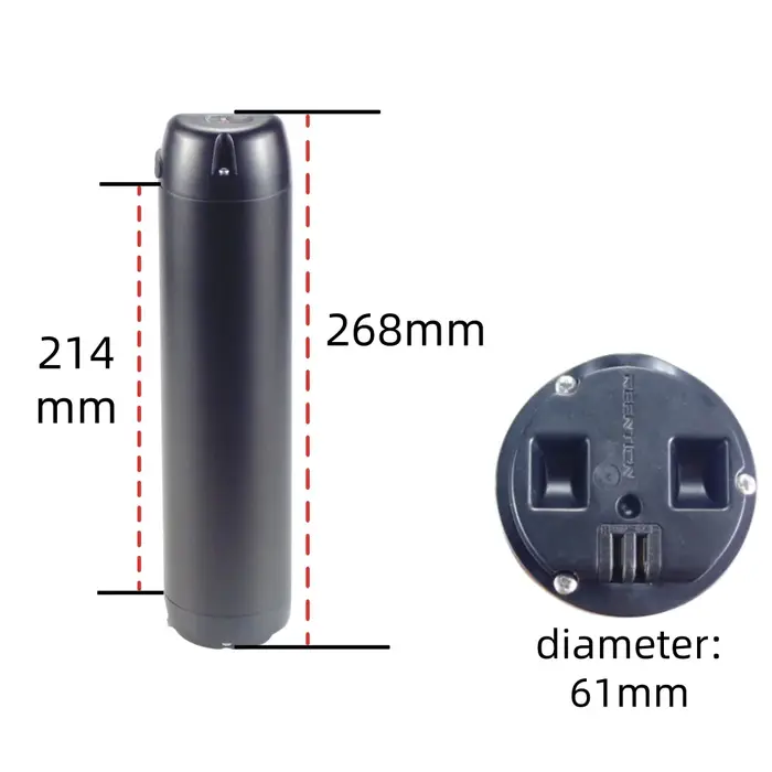 Reention bouteille d'eau Ebike batterie Tube vers le bas