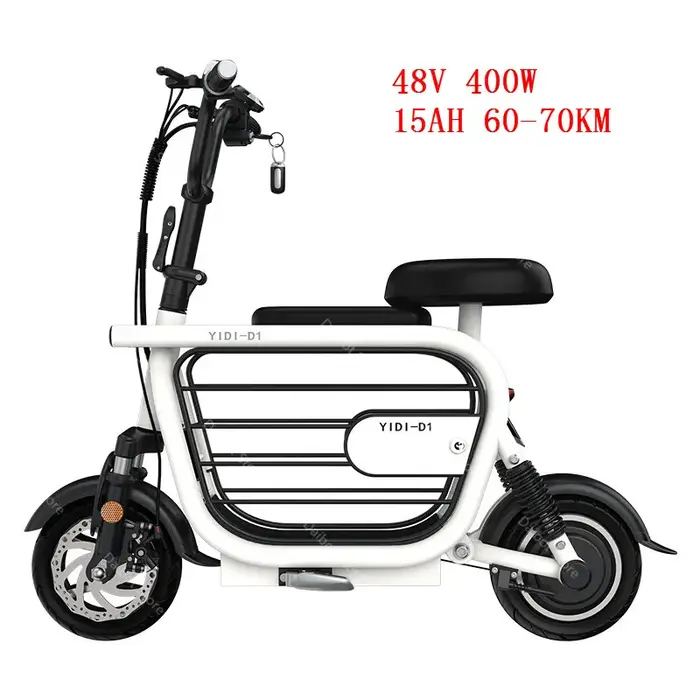 Mini vélo électrique rose pliable avec siège enfant