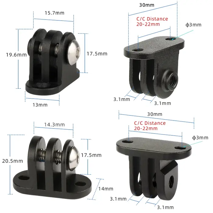 Deemount support d'ordinateur de vélo en aluminium pour Garmin convient à la caméra d'action Gopro Sport