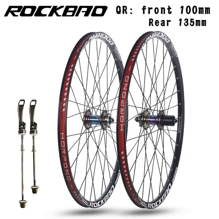 ROCKBAO VTT roues 24/26/27.5/29 pouces frein à disque 4 roulements 7-12 vitesses dégagement rapide 29er vtt roue de vélo