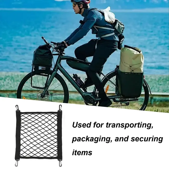 Filet de chargement réglable et compact pour vélo