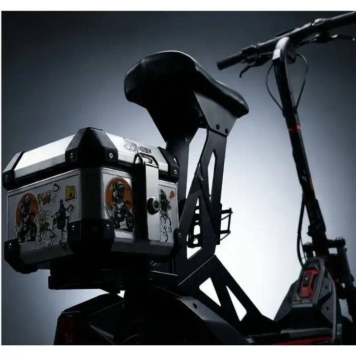 Coffre amovible pour Ninebot Segway ZT3 Pro et scooter compatible vélo moto avec base de fixation coloré pour transport d'affaires et loisirs