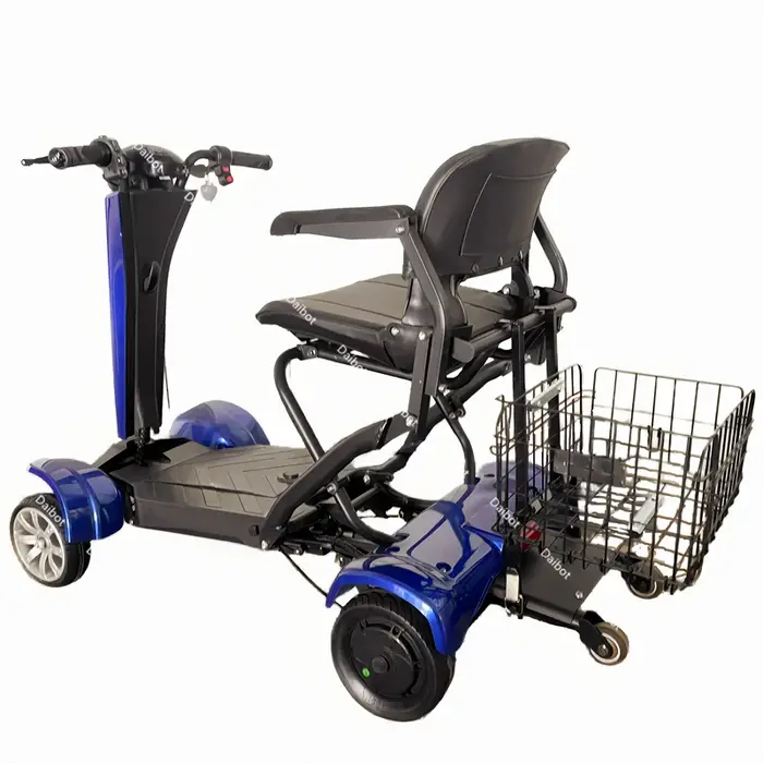 Trottinette Électrique Pliable existent à 4 Roues pour Adulte, avec Siège, 500W, 36V, pour Personnes Âgées, Batterie Parfaite
