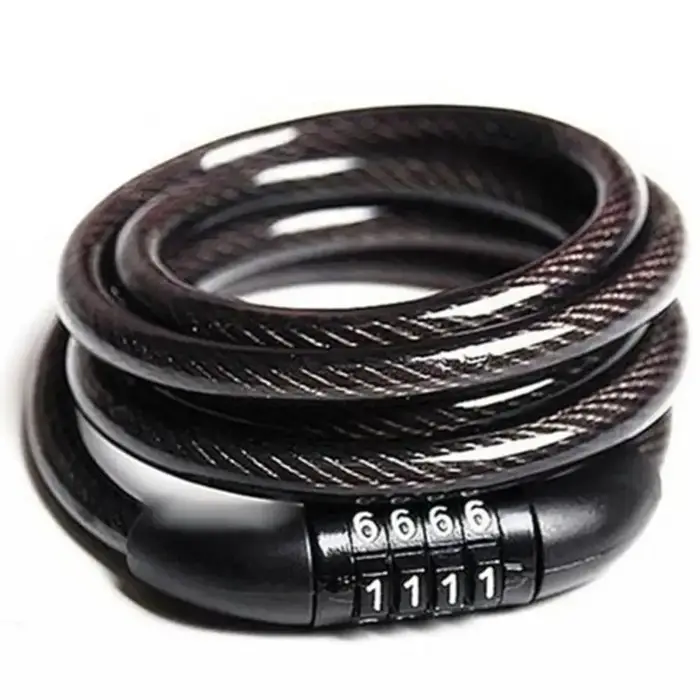 ‌ Serrure à chaîne de sécurité robuste – Cadenas à code à 4 chiffres pour motos et vélos de montagne