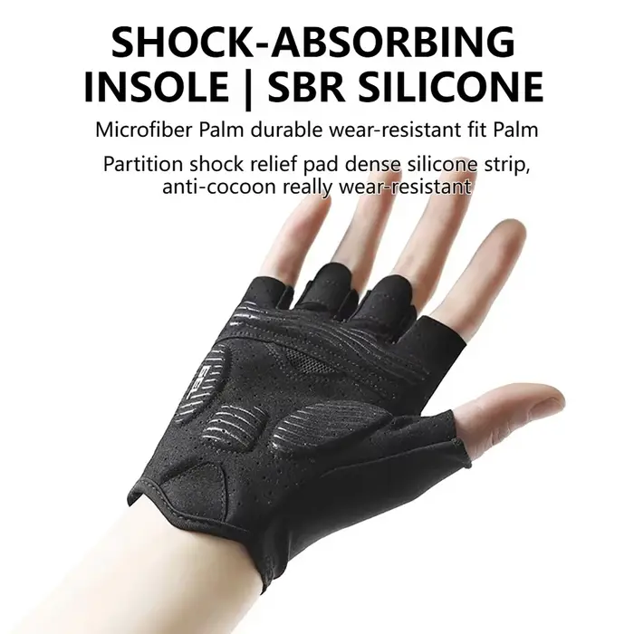 LOOGDEEL Gants de cyclisme mi-doigts pour hommes