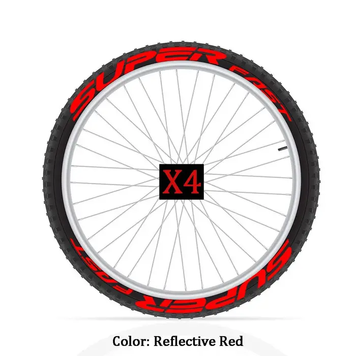 Autocollants lumineux pour jantes de vélo, autocollants décoratifs réfléchissants en vinyle pour vél