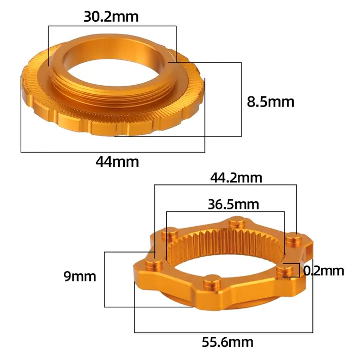 TANKE – serrure centrale de moyeu de vélo vers adaptateur à 6 trous, Conversion de verrouillage cent