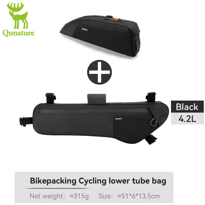Qunature Bikepacking – Lot de 2 sacs de cadre de vélo