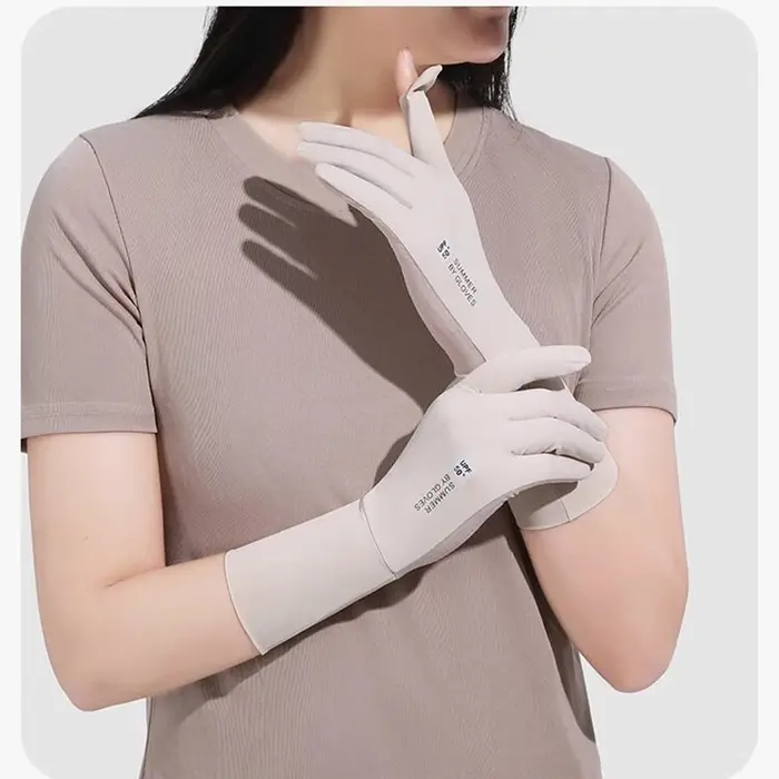 Gants de cyclisme pour femmes en soie glacée