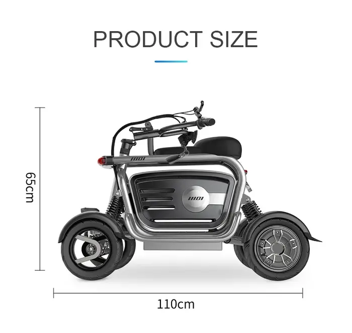 Scooter électrique à double moteur à 4 roues pour adultes