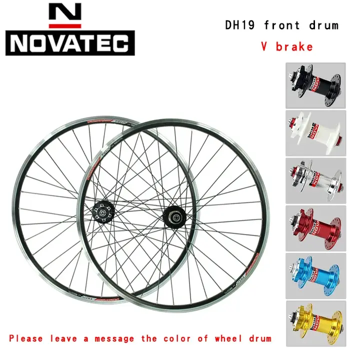 Jeu de roues de vélo de montagne Novatec 26 pouces D041/D042 4 roulements 7-11 vitesses 32H Frein à disque en alliage d'aluminium
