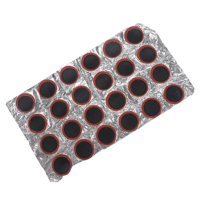 Patch de crevaison pour vélo, 24 pièces/ensemble, pour Tube de pneu en caoutchouc, Kits de réparatio