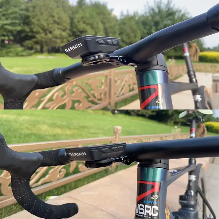Support combiné Gopro pour vélo avant, pour Garmin Wahoo Bryton Campatible avec guidon Scott Foil Ad