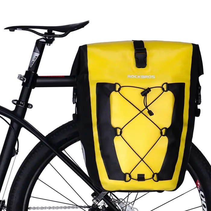 ROCKBROS étanche 25L vélo support sac voyage cyclisme sac panier PVC