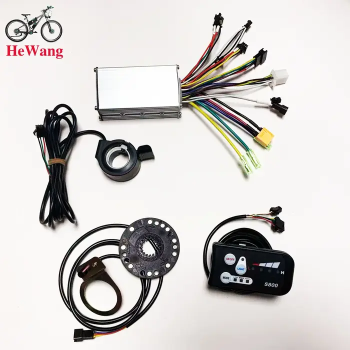 Kit de vélo électrique 24V/36V/48V: contrôleur d'onde sinusoïdale 25A avec instrument LED S800