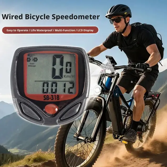 Compteur de vitesse numérique filaire étanche pour vélo