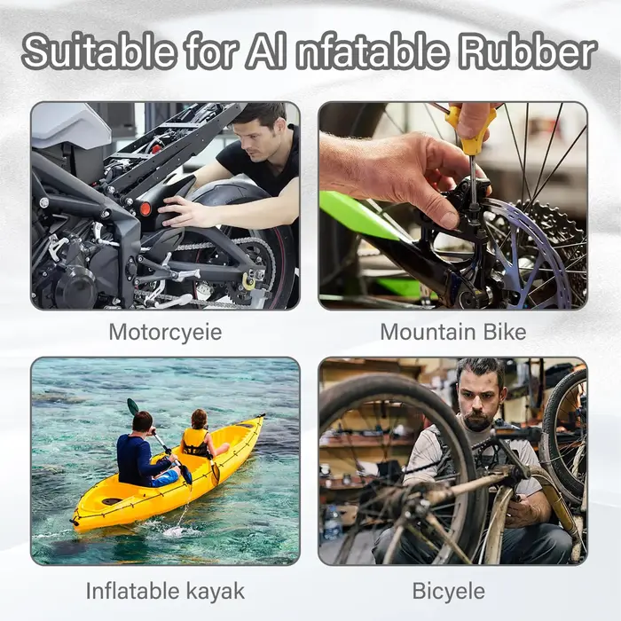 Kit de réparation de pneus de vélo – Étui portable avec patchs et outils pour vélos