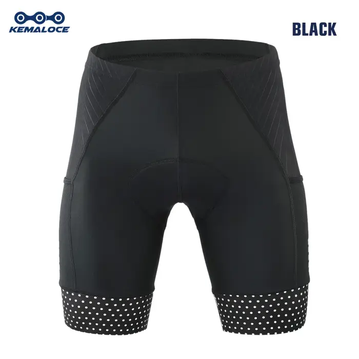 KEMALOCE short de cyclisme hommes blanc noir & gris & rouge Gel Pad été vélo Shorts course sur route