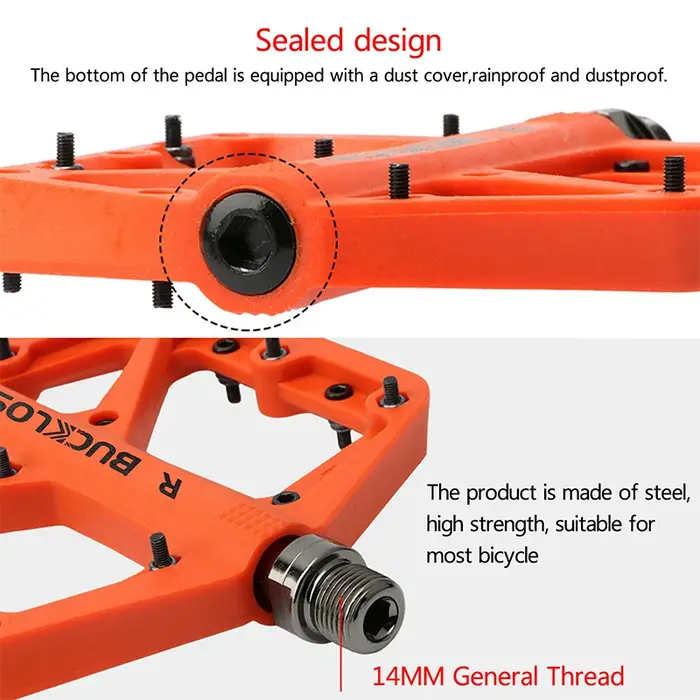 BUCKLOS pédales DU roulement vélo pédale plate-forme ultraléger en Nylon route VTT
