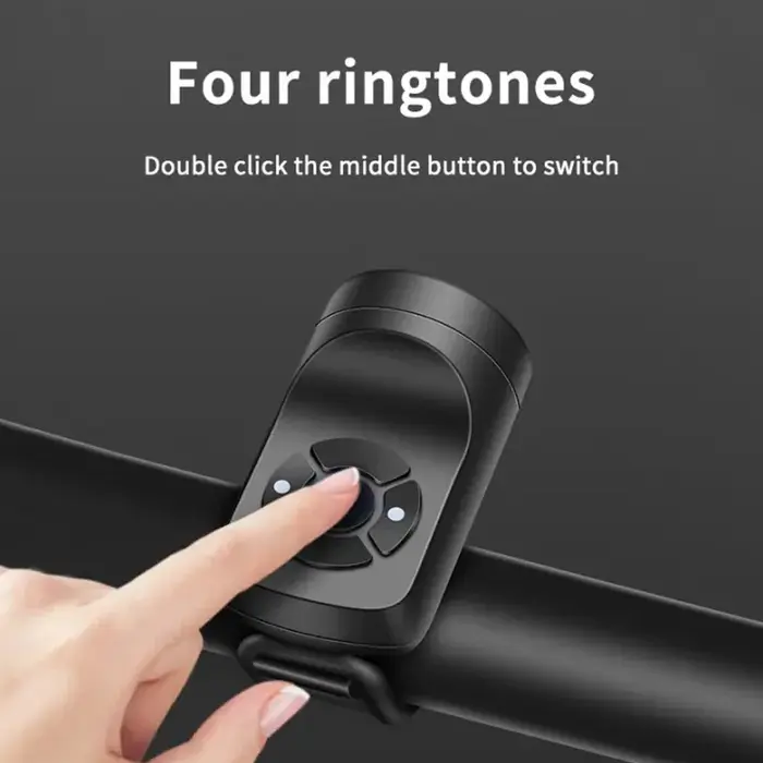 Sonnette électrique de vélo Rechargeable USB, klaxon de moto, 4 Modes, sonnette de vélo de montagne,