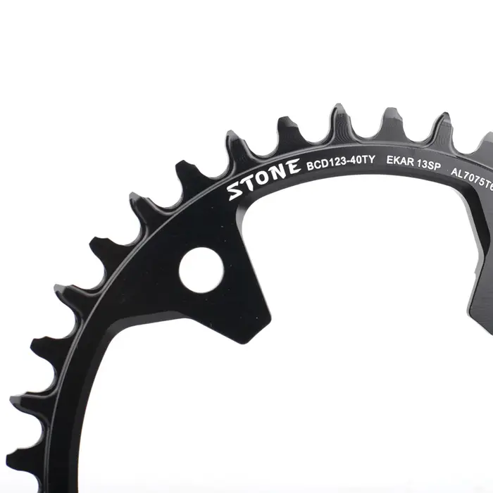 Plateau de vélo en pierre BCD123 38T - 50T, anneau de chaîne circulaire, 4 bras, dents étroites et l