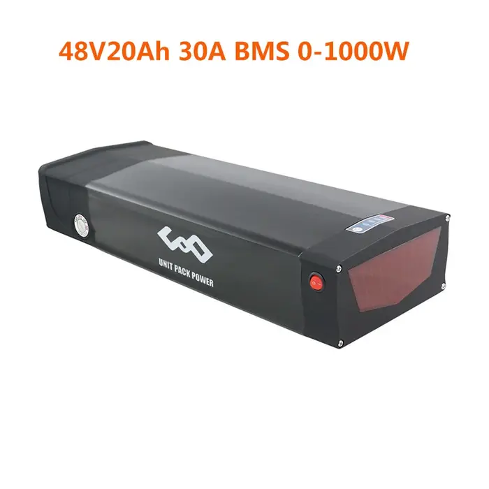 Batterie Arrière T1 pour Vélo Électrique, Article de 52V, 27Ah, 72V, 48V, 20Ah, pour 21700 W, 18650 